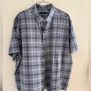 Stylish 2x Gray Plaid Men's Shirt